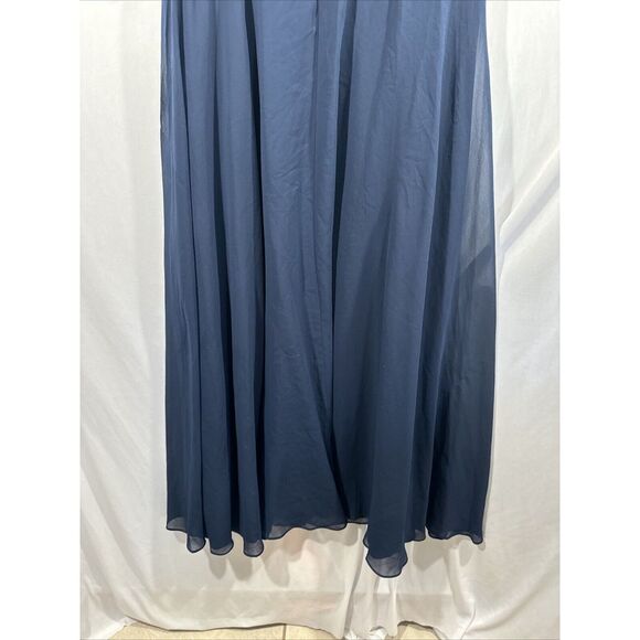 NEW $299 Betsy & Adam [ 12 ] Brooklyn‎ Metallic Embroidered Gown Navy Blue Rose - Picture 14 of 14